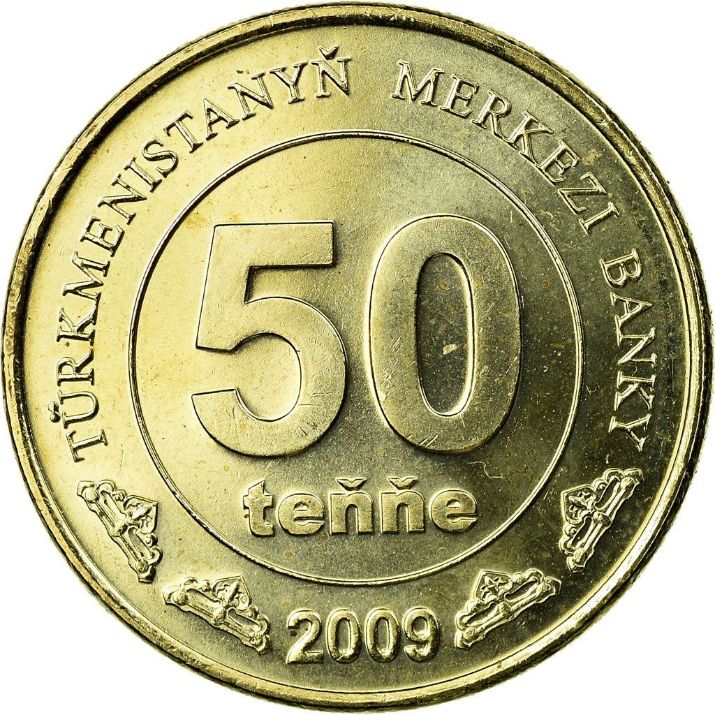 Turkmenistan 50 Tenne Coin | Independence Monument | KM100 | 2009