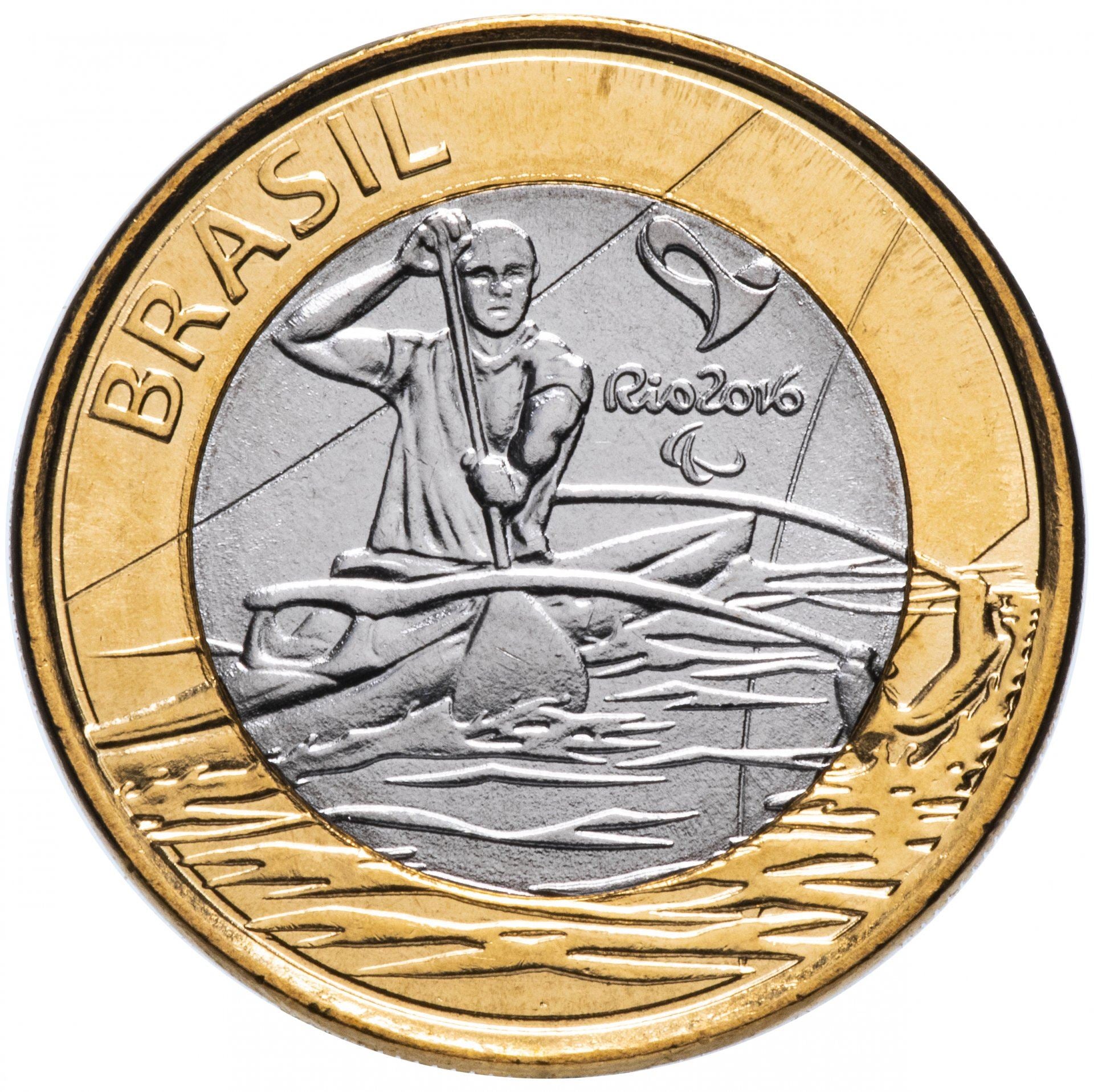 Brazil | 1 Real Coin | Paracanoe | KM:706 | 2015