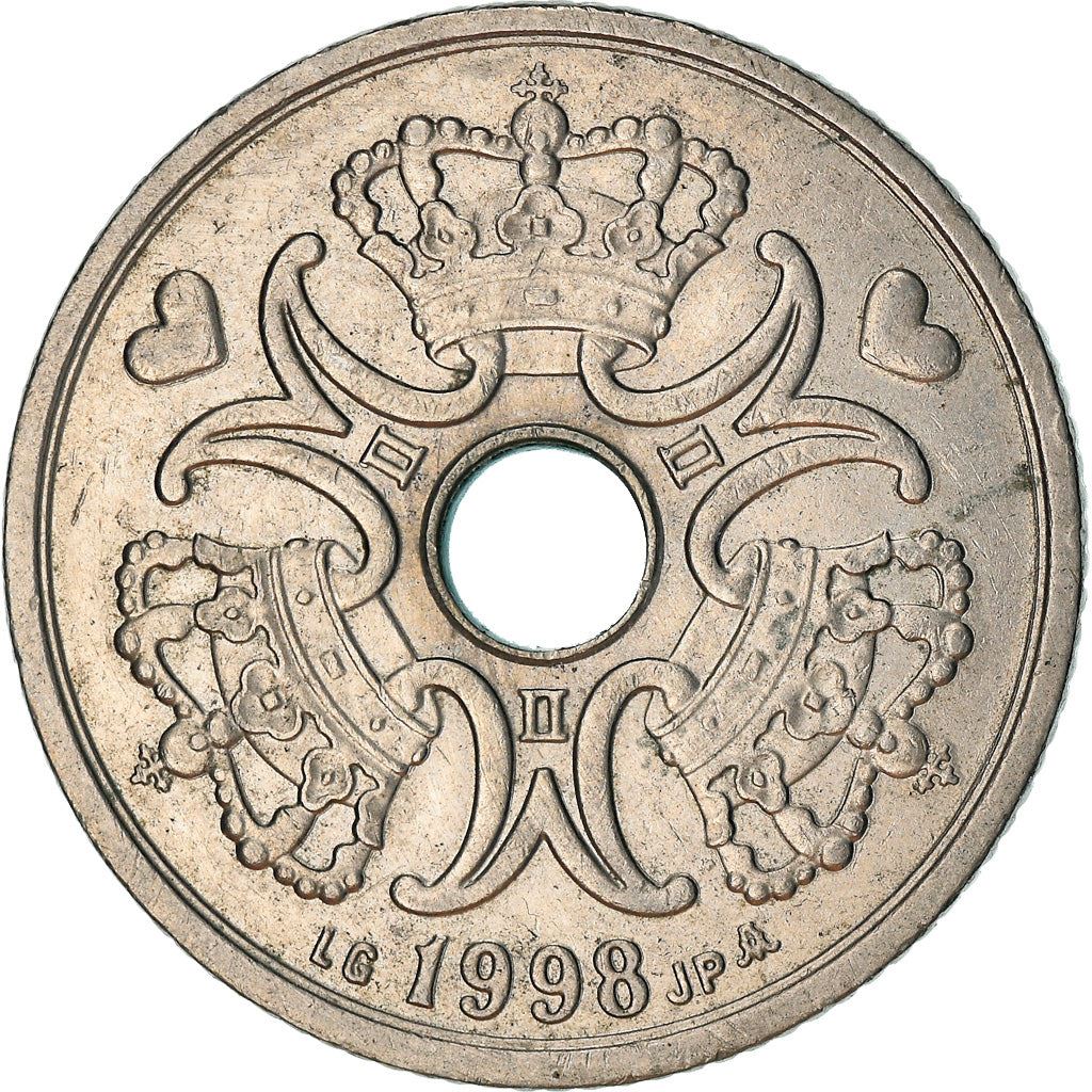 Denmark | 5 Kroner Coin | Royal monogram | Km:869 | 1990 - 2023
