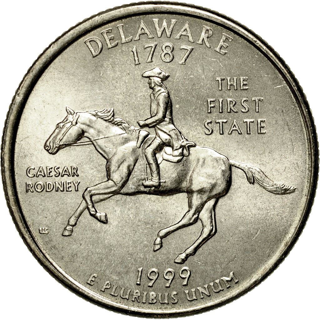 United States | 1/4 Dollar Coin | Delaware | Km:293 | 1999
