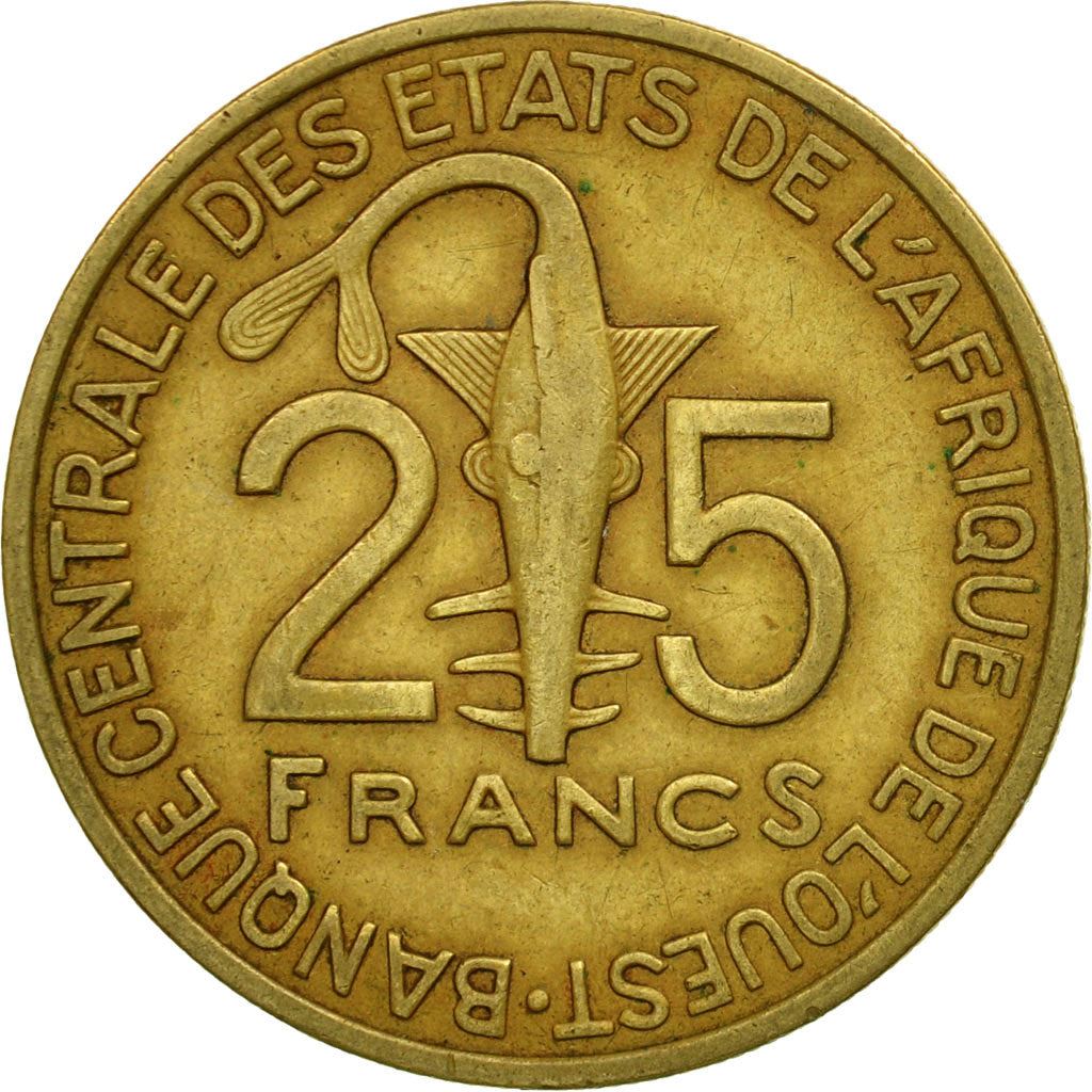 Western African States | 25 Francs Cfa Coin | Emblem of Central Bank | Laboratory Assistant | Km:9 | 1980 - 2024