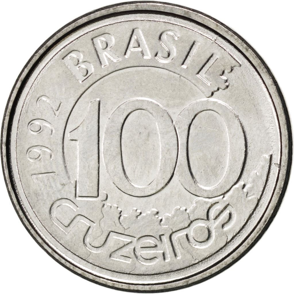 Brazil | 100 Cruzeiros Coin | Manatee | Km:623 | 1992 - 1993