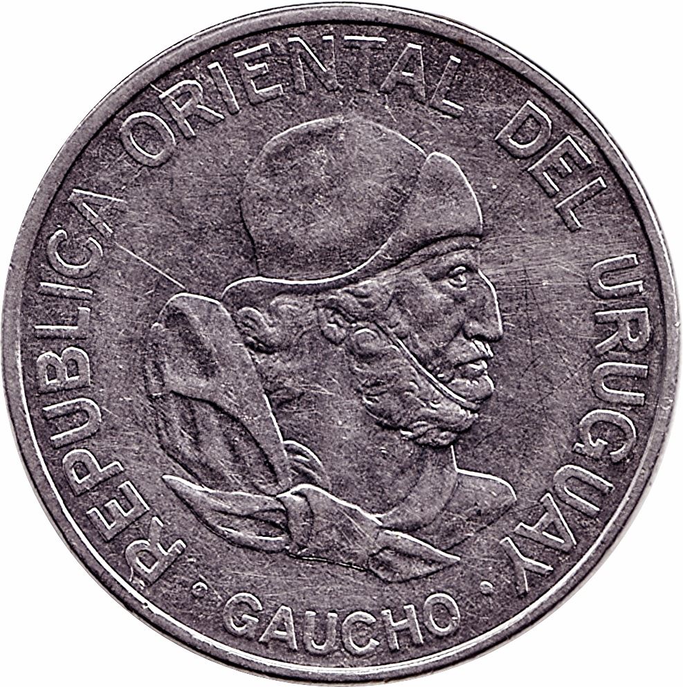 Uruguay 100 Nuevos Pesos Coin | Andalusia Gaucho | KM96 | 1989