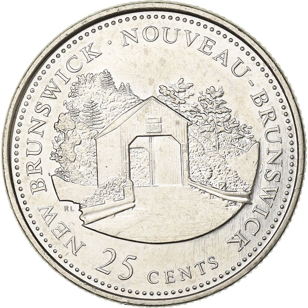 Canada | 25 Cents Coin | Nickel | New Brunswick | KM:203 | 1992