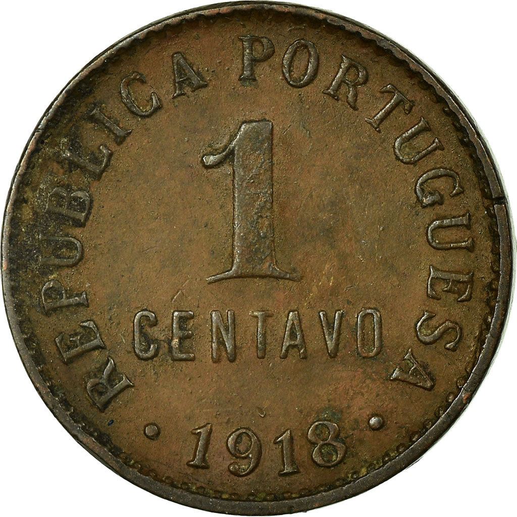 Portugal | 1 Centavo Munt | Brons | Wapen | Armillairsfeer | Km:565 | 1917 - 1922