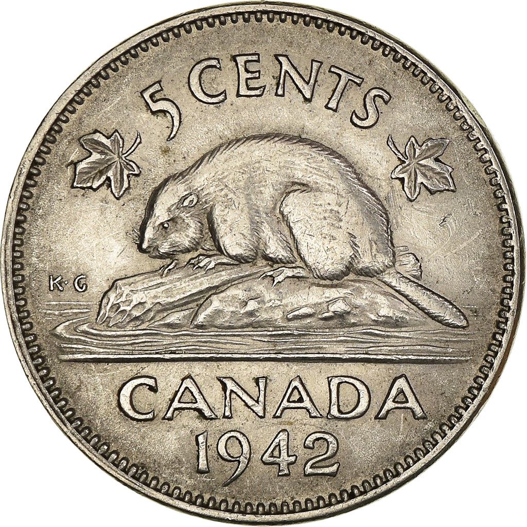 Canada | 5 Cents Coin | Nickel | KM:33 | 1937-1942