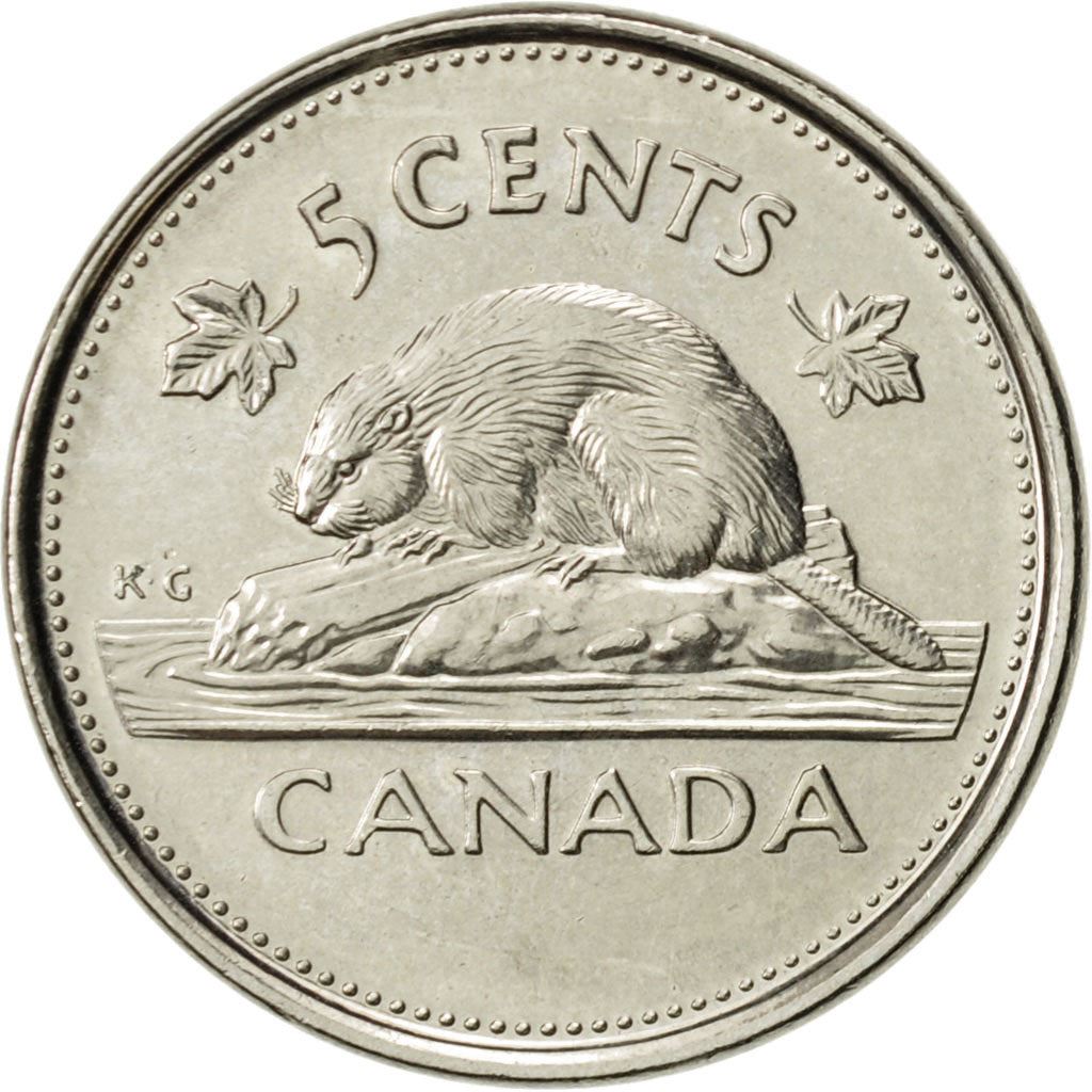 Canada | 5 Cents Coin | Nickel plated steel | Golden Jubilee | KM:446 | 2002