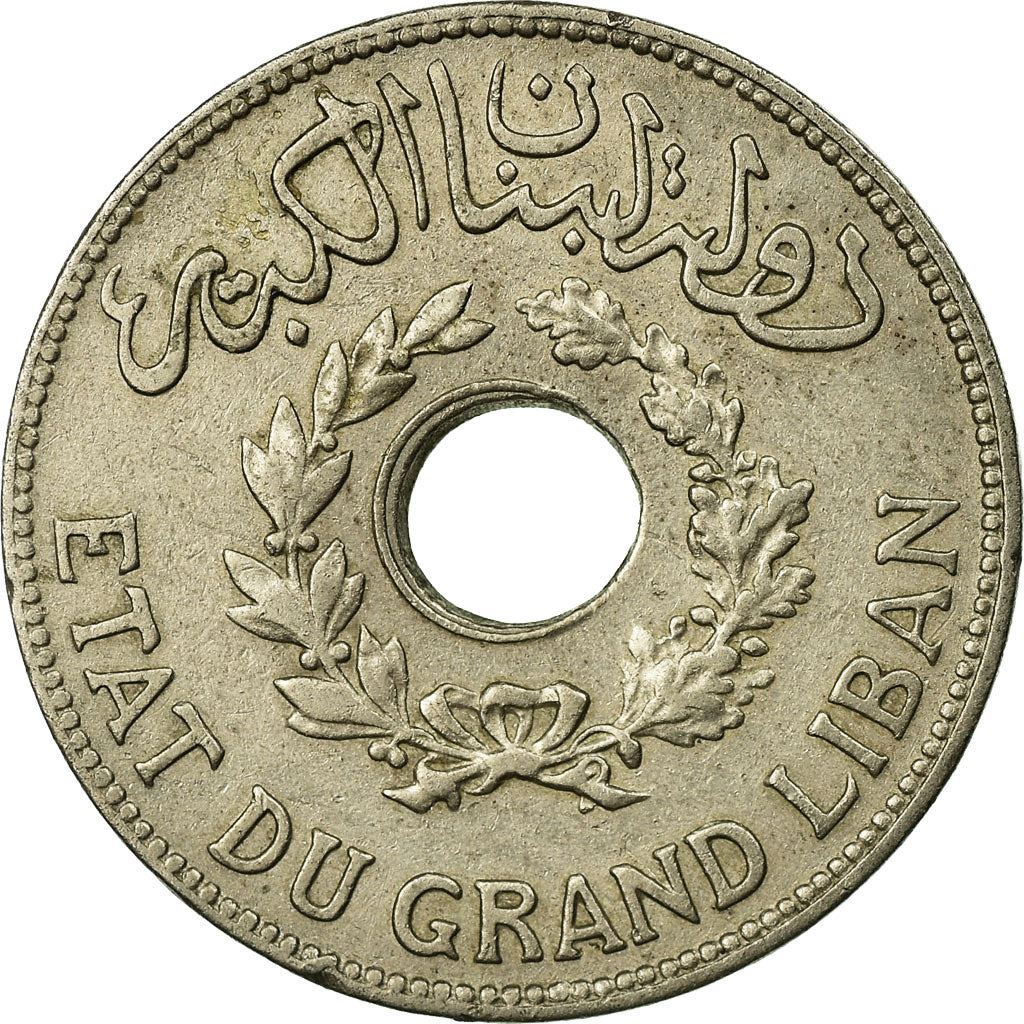Lebanon | 1 Ghirsh / Piastre Coin | Lion heads | Km:3 | 1925 - 1936