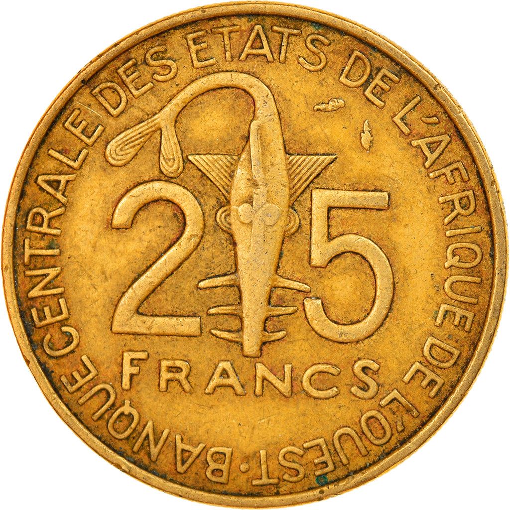 Western African States | 25 Francs Cfa Coin | Emblem of Central Bank | Laboratory Assistant | Km:9 | 1980 - 2024