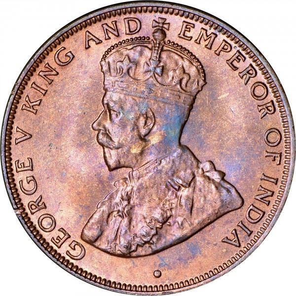 Hong Kong 1 Cent Coin | George V small type | KM17 | 1931 - 1934