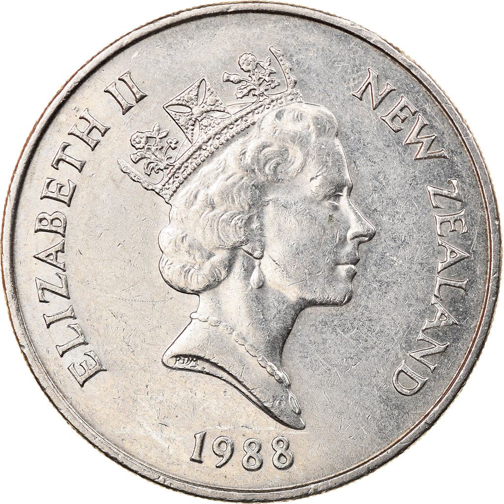 New Zealander 20 Cents Coin | Queen Elizabeth II | Kiwi Bird | KM62 | 1986 - 1989