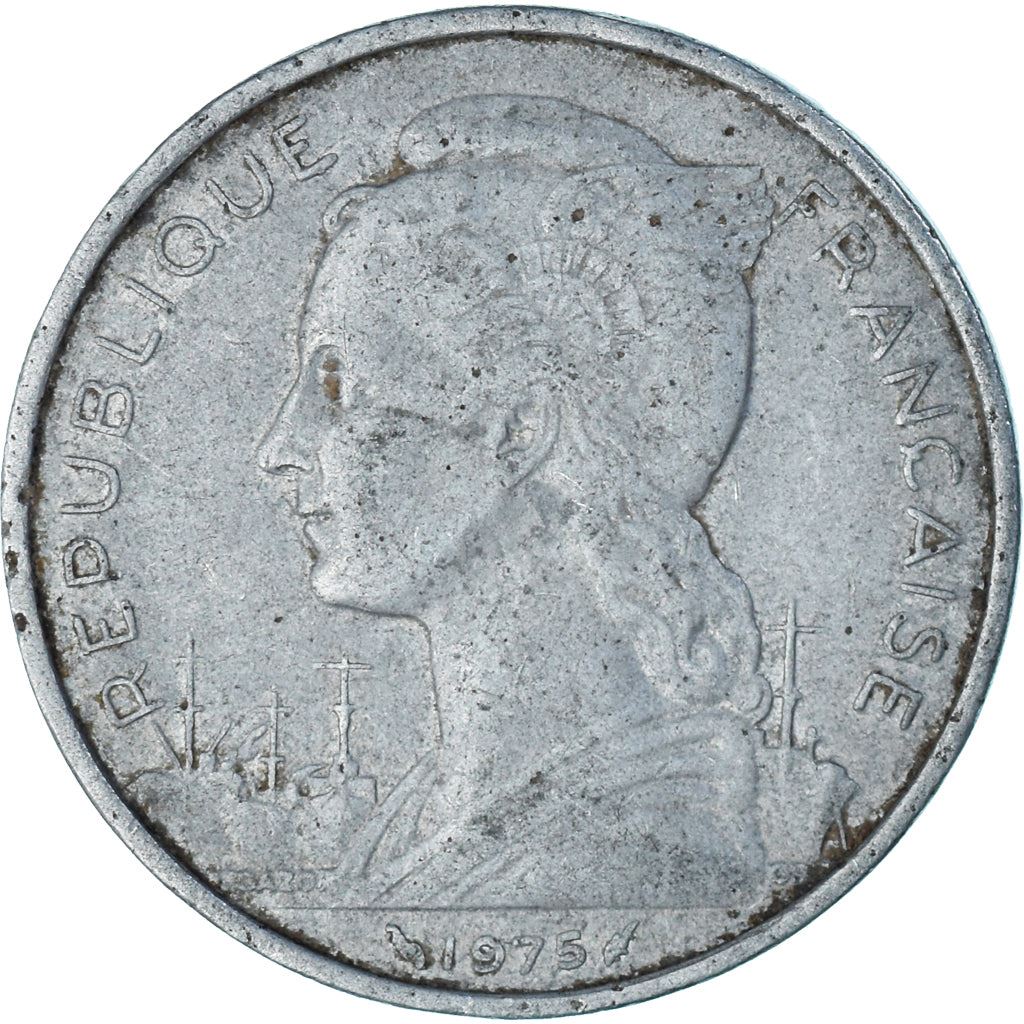 Afars and Issas | 5 Francs Coin | Marianne | Lyre Antelope | Km:14 | 1968 - 1975