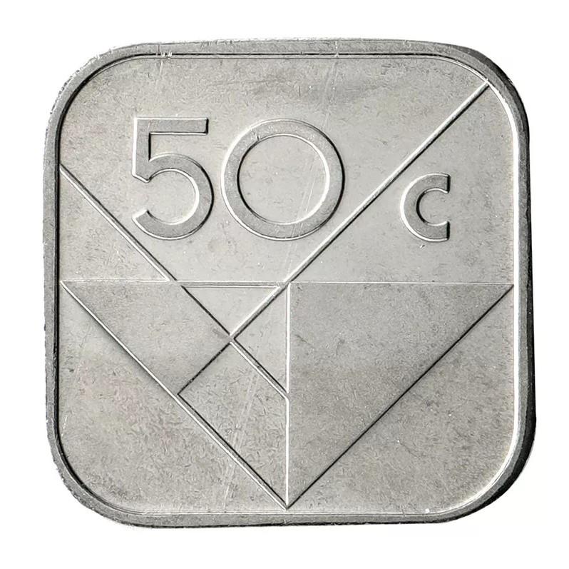 Aruba 50 centų moneta | Karalienė Beatrix | Willem Alexander | KM4 | 1986 - 2019