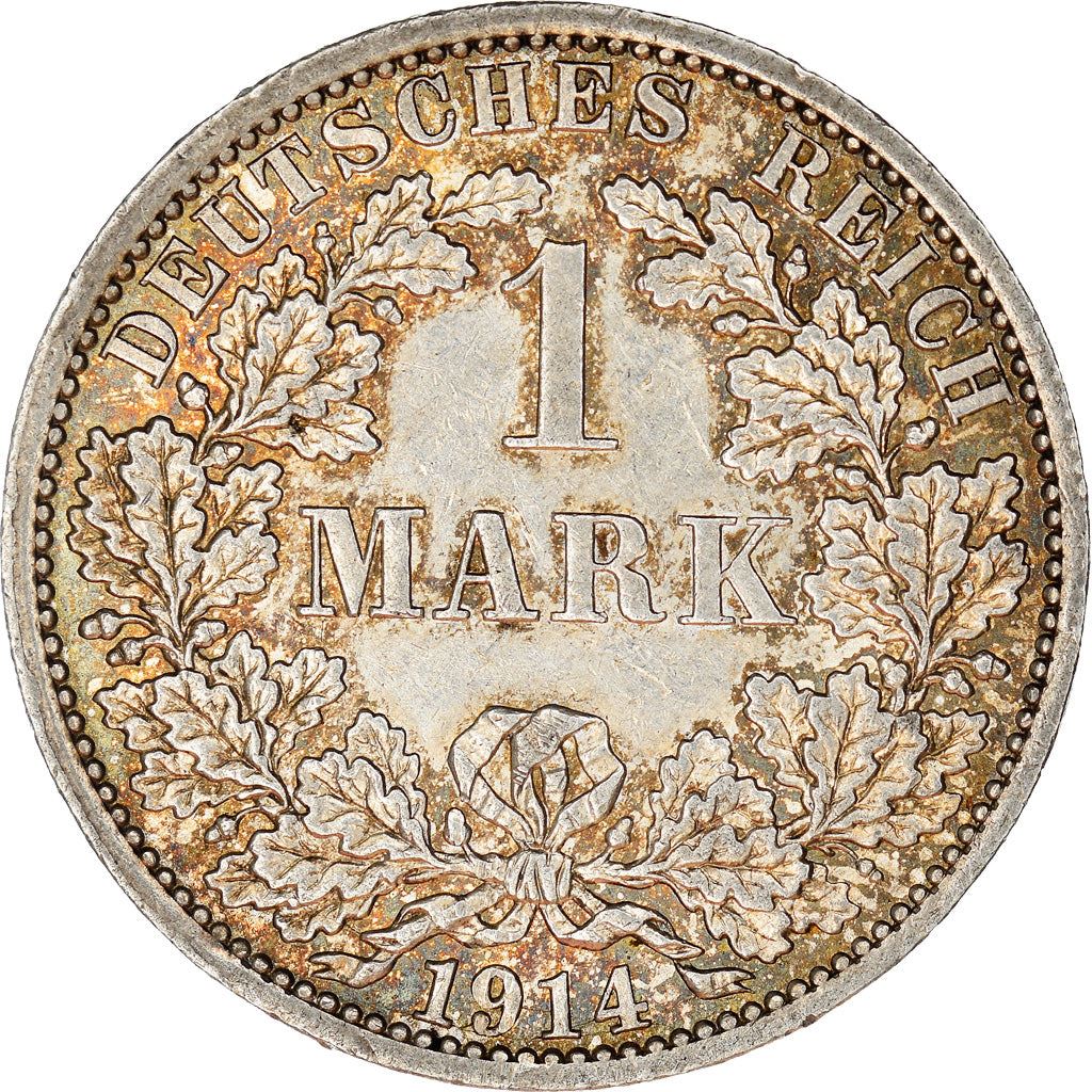 German Empire 1 Mark Coin | Deutsches Reich | Wilhelm II | Type 2 - Small Shield | KM14 | 1891 - 1916