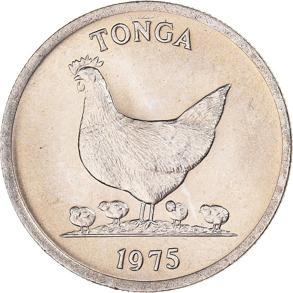 Tonga | Moneta da 5 Seniti | Gallo | Pollo | Banana | FAO | Km:44 | 1975 - 1979