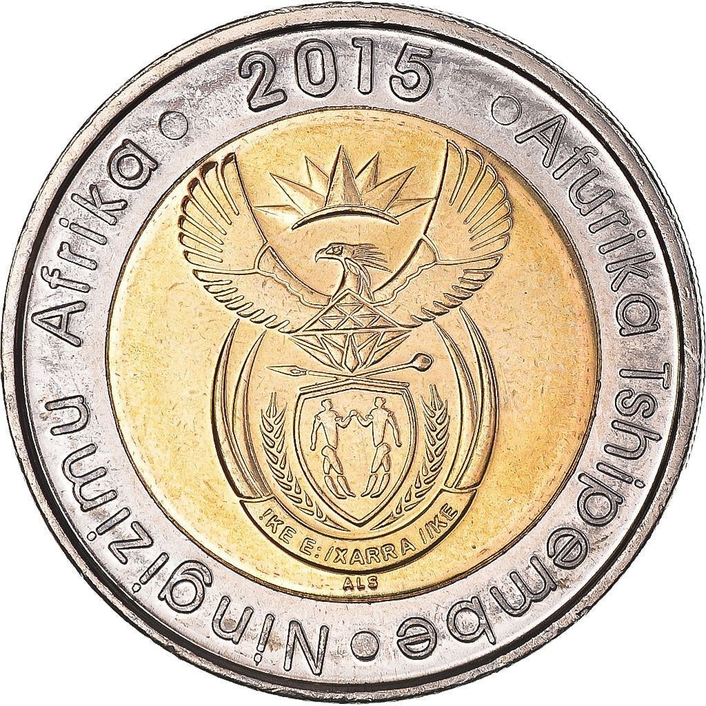 South Africa | 5 Rand Coin | Animals | Wildebeest | Gnu | Uc:19 | 2015