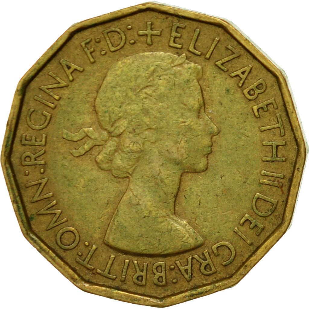 United Kingdom | 3 Pence Coin | Elizabeth II | Km:886 | 1953