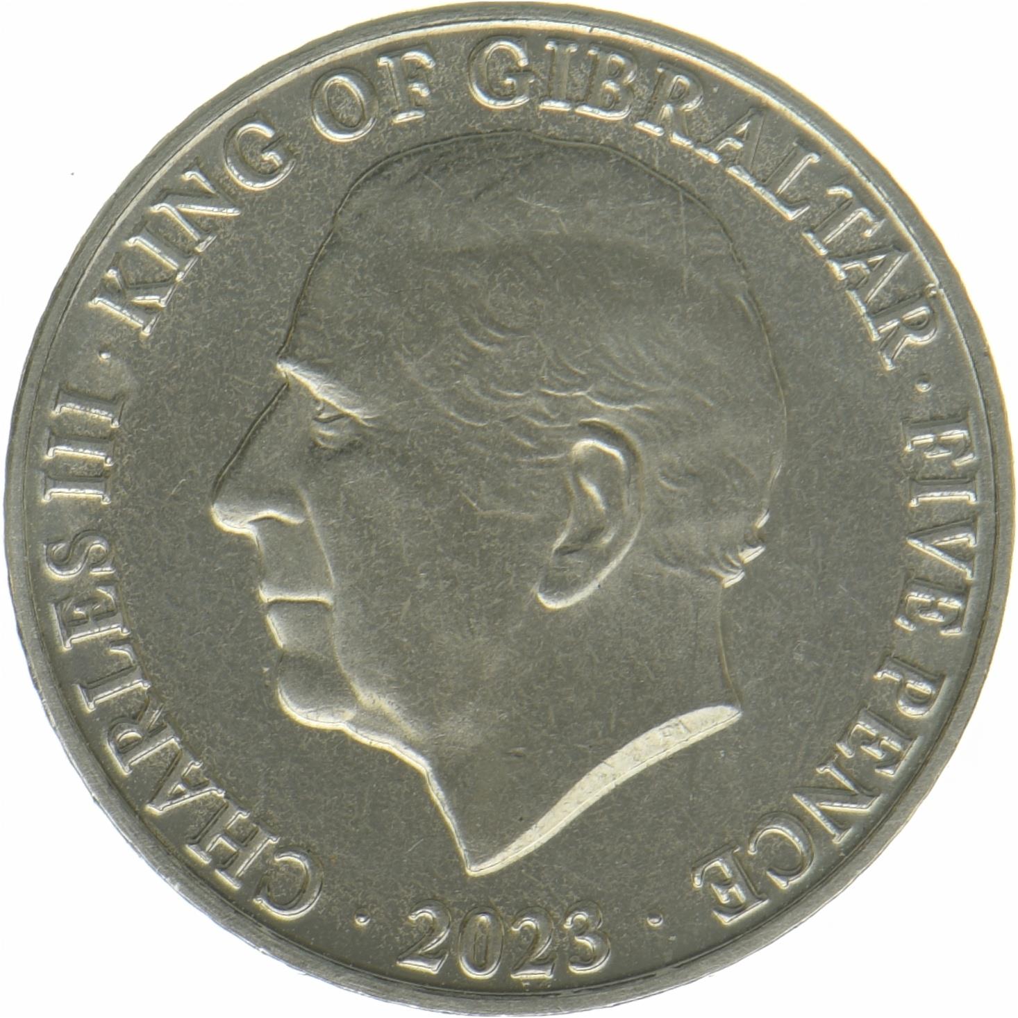 Gibraltar | 5 Pence Coin | Coronation | 2023 - 2024