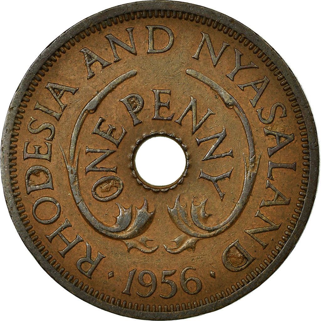 Rhodesia and Nyasaland | 1 Penny Coin | Elephants | Km:2 | 1955 - 1963