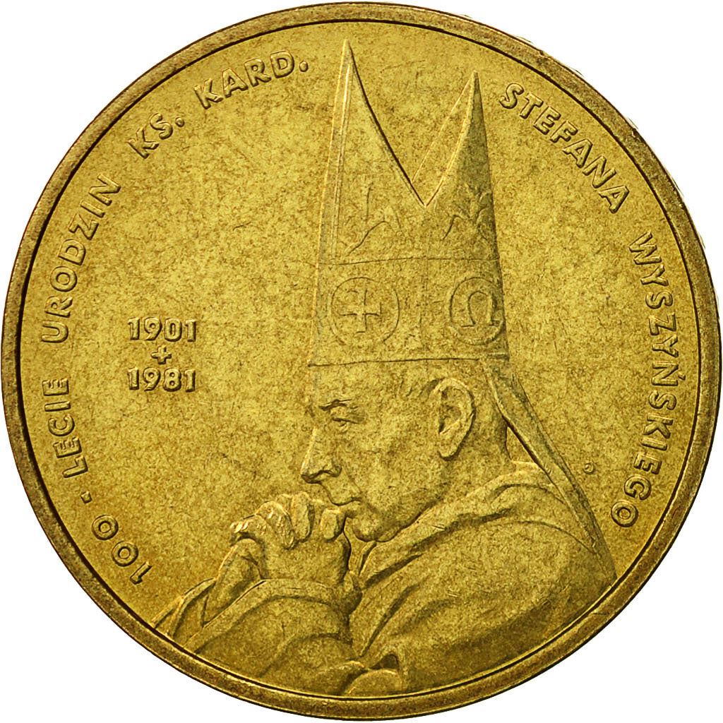 Poland | 2 Zlotys Coin | Cardinal Stefan Wyszyński | Y:418 | 2001