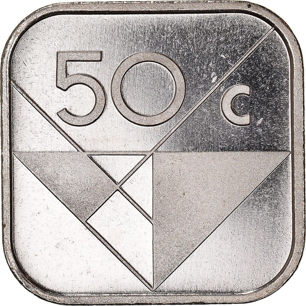 Aruba 50 centų moneta | Karalienė Beatrix | Willem Alexander | KM4 | 1986 - 2019