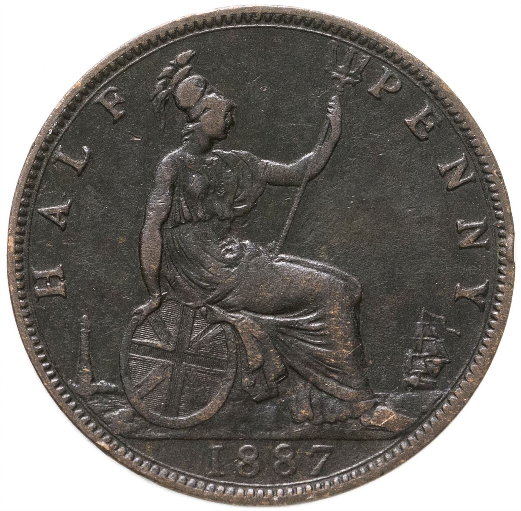 イギリス | 1/2 ペニー硬貨 | ヴィクトリア | KM:754 | 1874年 - 1894年