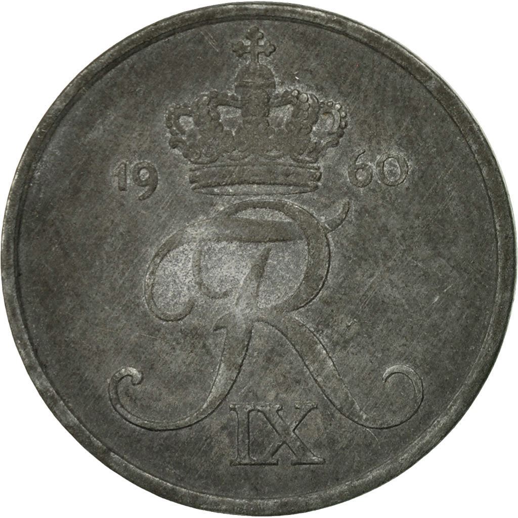 Denmark | 5 Ore Coin | Monogram | Km:843 | 1950 - 1964