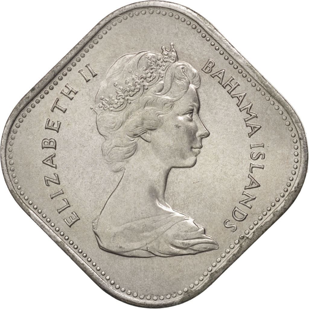 The Bahamas | 15 Cents Coin | Hibiscus | Copper-nickel | KM:5 | 1966-1970