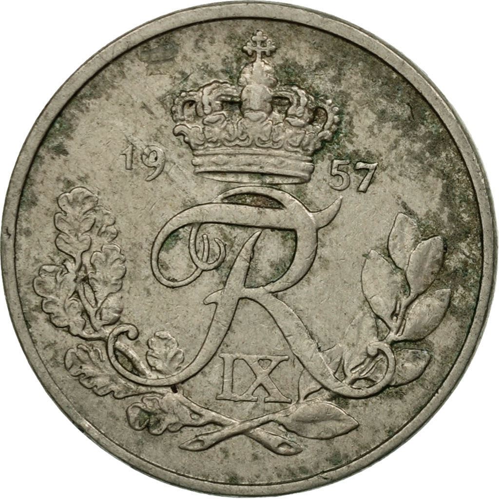 Denmark | 10 Ore Coin | Monogram | Km:841 | 1948 - 1960