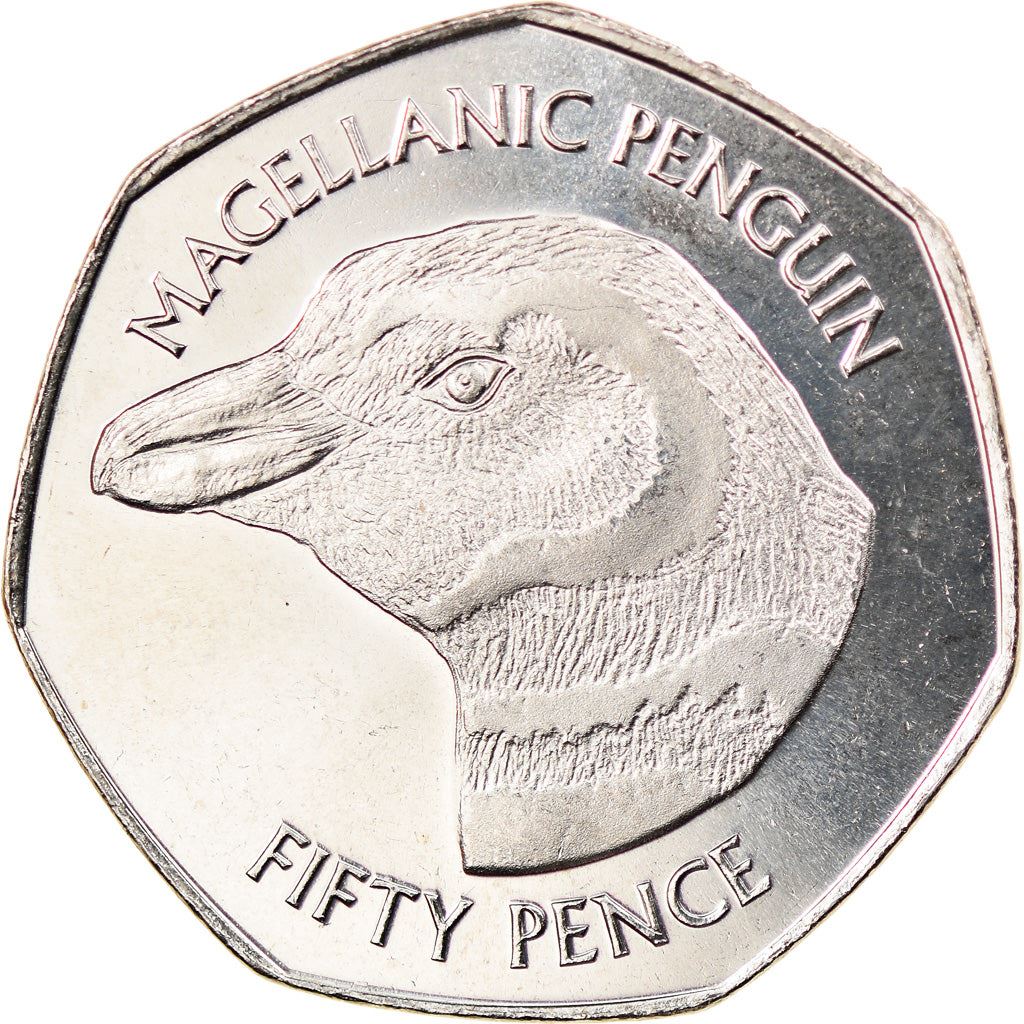 Falkland Islands | 50 Pence Coin | Magellanic Penguin | Km:196.1 | 2018 - 2021