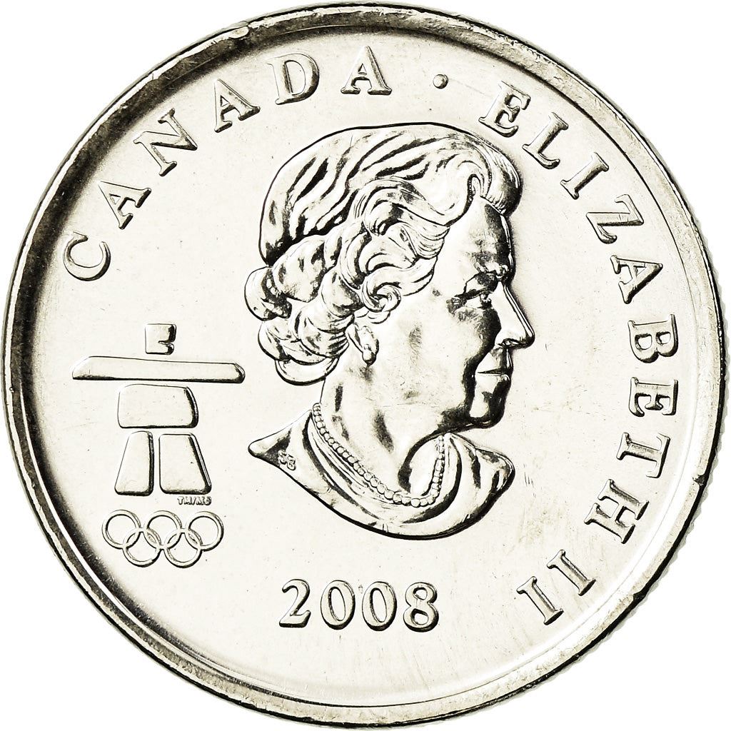 Canada | 25 Cents Coin | Nickel plated steel | Freestyle Skiing | KM:765 | 2008