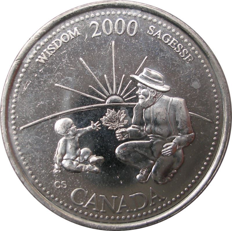 Canada | 25 Cents Coin | Nickel | Wisdom | KM:378 | 2000