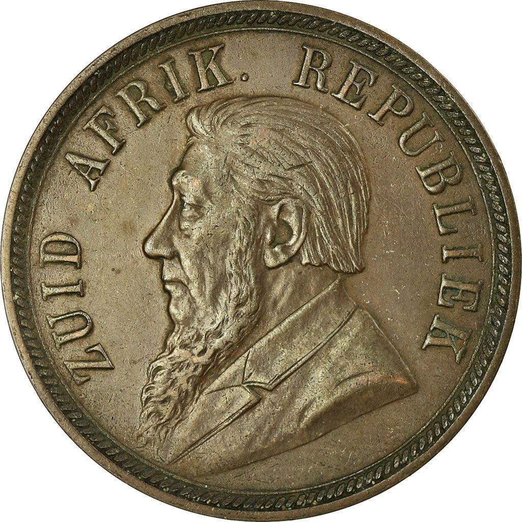 South African Republic | 1 Penny Coin | Lion | Marksman | Anchor | Wagon | Johannes Paulus Kruger | Km:2 | 1892 - 1898