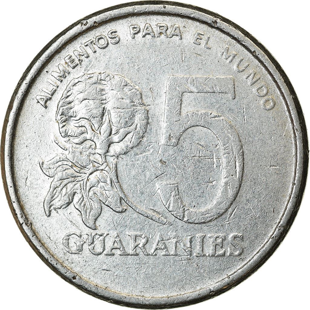 Paraguay | 5 Guaranies Coin | FAO | Km:166 | 1978 - 1986