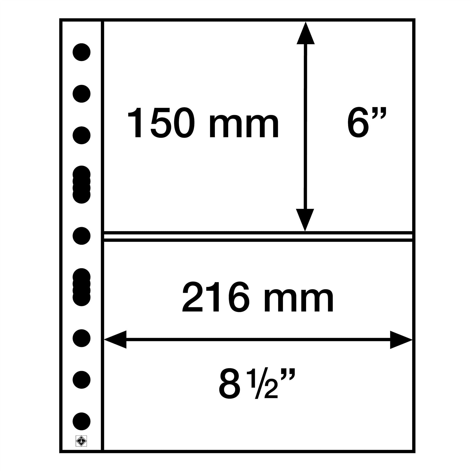GRANDE Pocket Sheets for Ring Binders | Packs of 5 | Different Pocket Configurations | 2 Colors Available