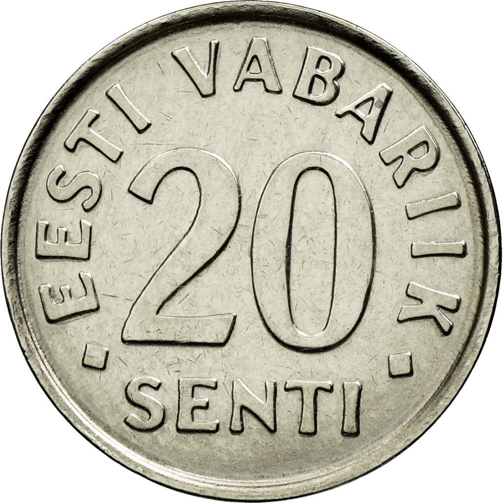 Estonia Coin Estonian 20 Senti | Lions | KM23a | 1997 - 2008