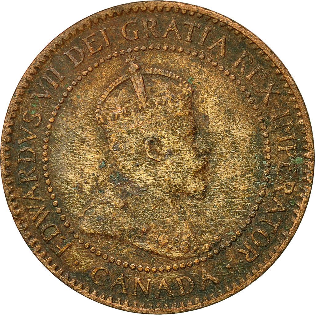 Canada | 1 Cent Coin | Bronze | Crown | Wreath | KM:8 | 1902-1910