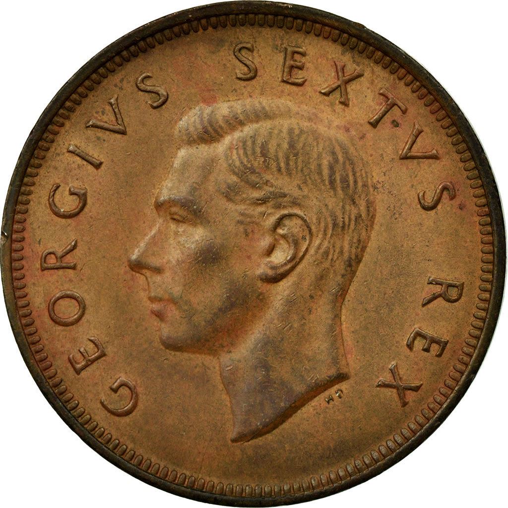 South Africa 1 Penny Coin | George VI SUID AFRIKA - SOUTH AFRICA | KM34.2 | 1951 - 1952
