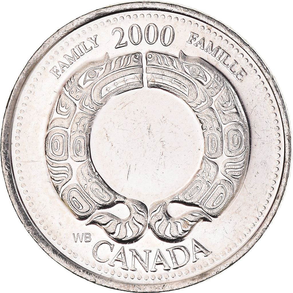 Canada | 25 Cents Coin | Family | Nickel | KM:375 | 2000