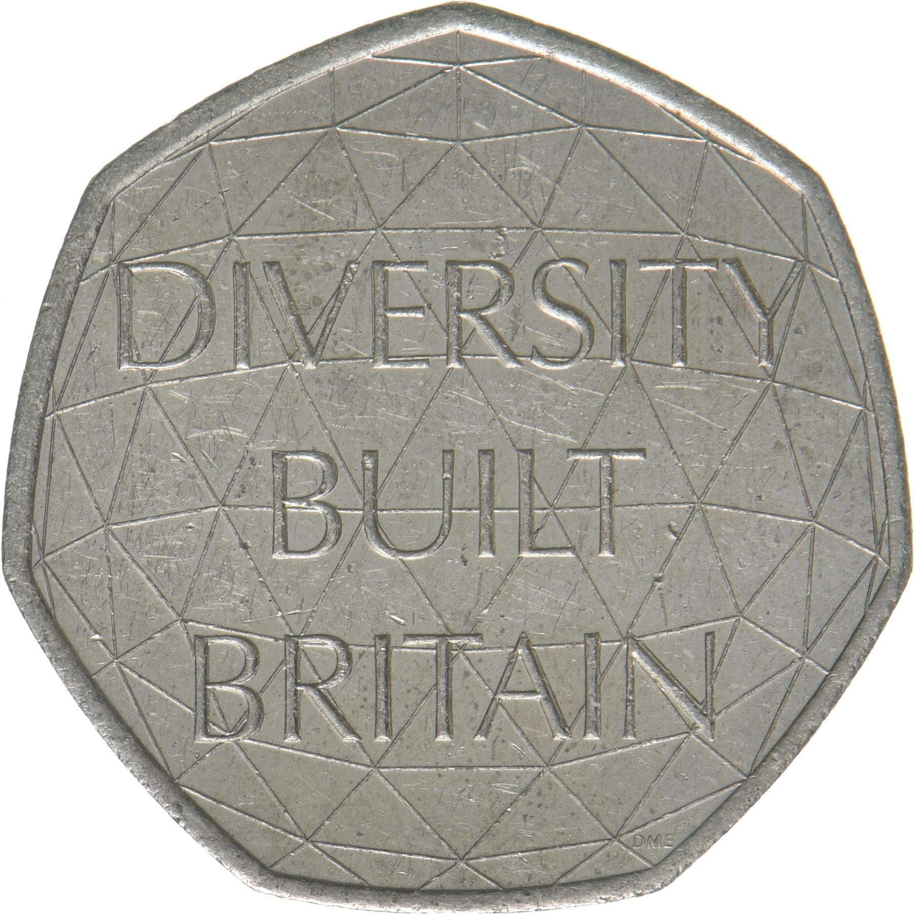 United Kingdom | 50 Pence Coin | Diverse Britain | Km:1818 | 2020