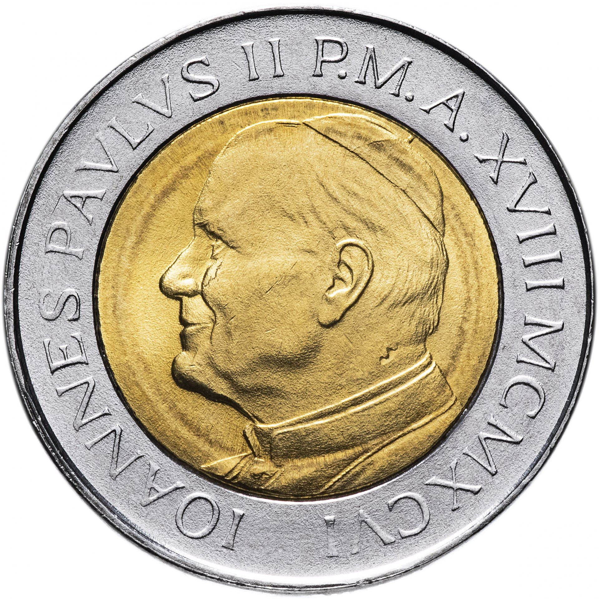 Vatican City | 500 Lire Coin | John Paul II | Km:277 | 1996