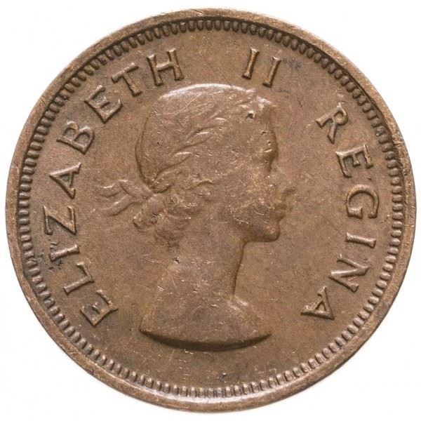South Africa 1/4 Penny Coin | Elizabeth II 1st portrait | KM44 | 1953 - 1960