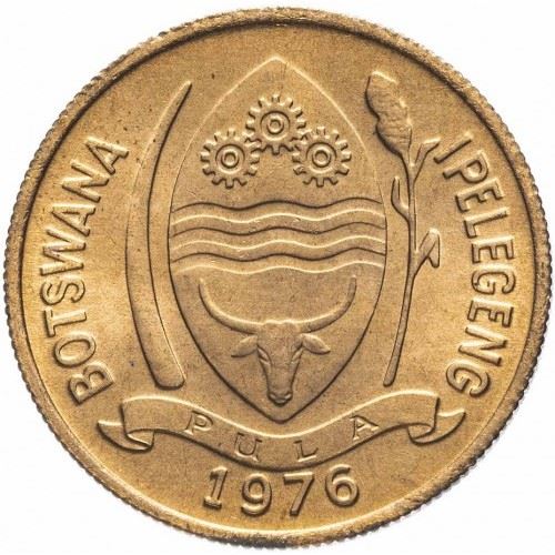 Botswana | 5 Thebe Coin | Red-Billed Hornbill | Km:4 | 1976 - 1989