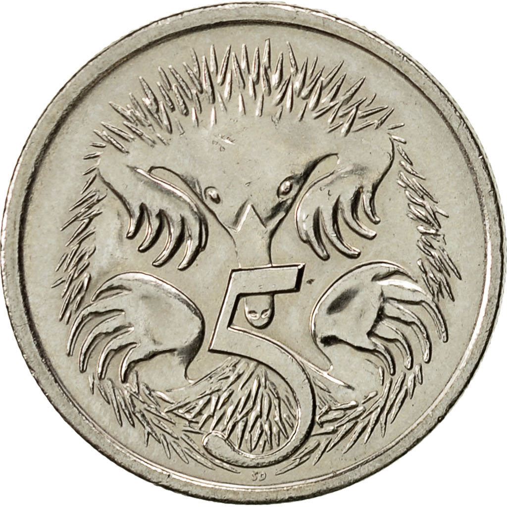 Australia | 5 Cents Coin | Echidna | Km:401 | 1999 - 2019