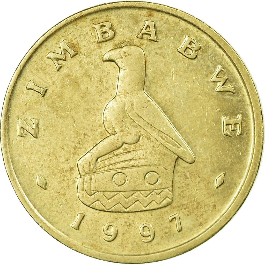 Zimbabwe | 2 Dollars Coin | Bateleur Eagle | Pangolin | Scaly Anteaters | KM12 | 1997