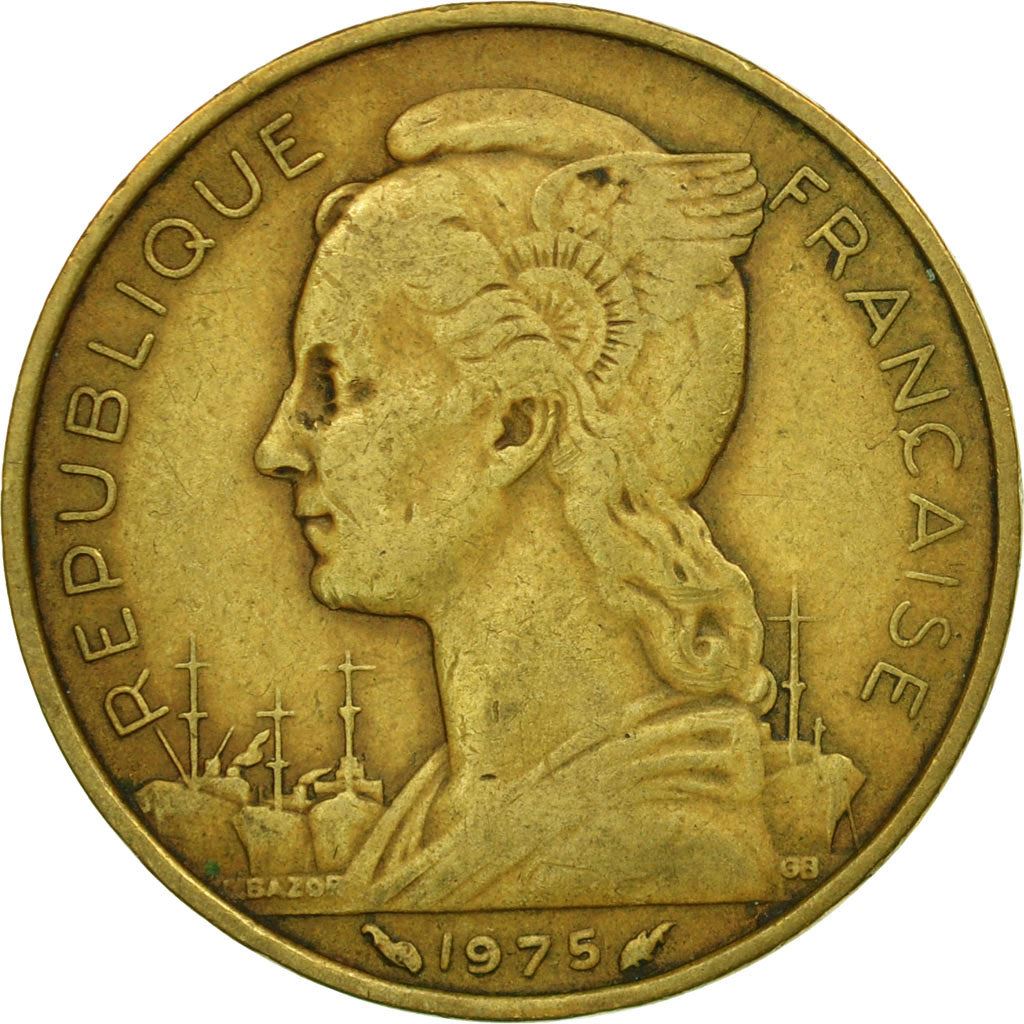 Afars and Issas | 20 Francs Coin | Marianne | Dhow | Ocean Liner | Km:15 | 1968 - 1975