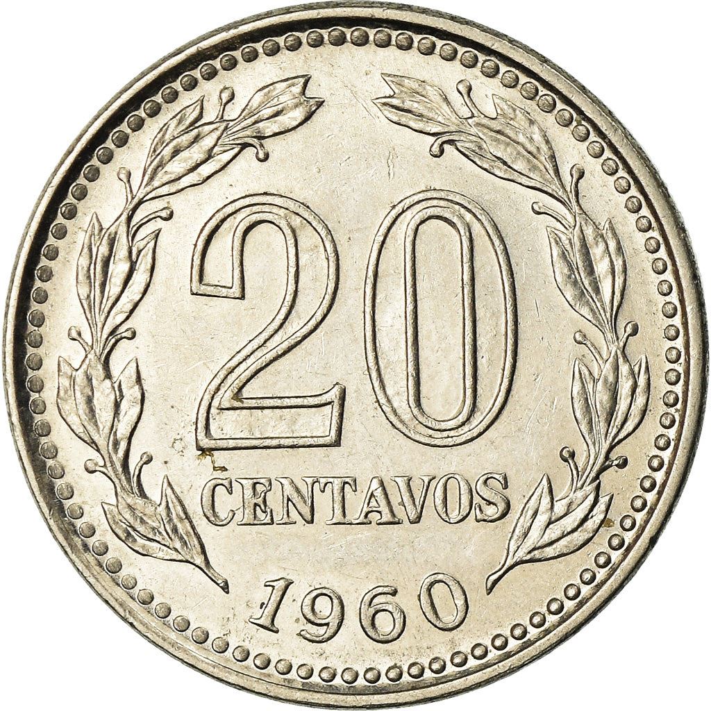 Argentina | 20 Centavos Coin | Oudine | Phrygian cap | KM55 | 1957 - 1961