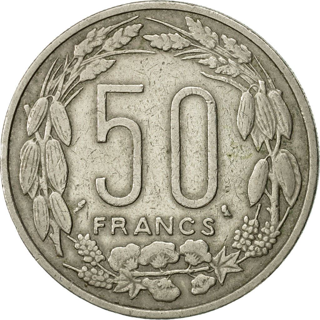 Central African States | 50 Francs Cfa Coin | Antelope | Crops | Km:3 | 1961 - 1963