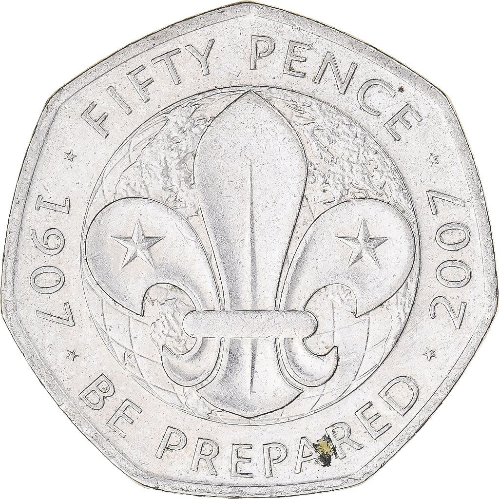 United Kingdom | 50 Pence Coin | Scouting Movement | Km:1073 | 2007 - 2009