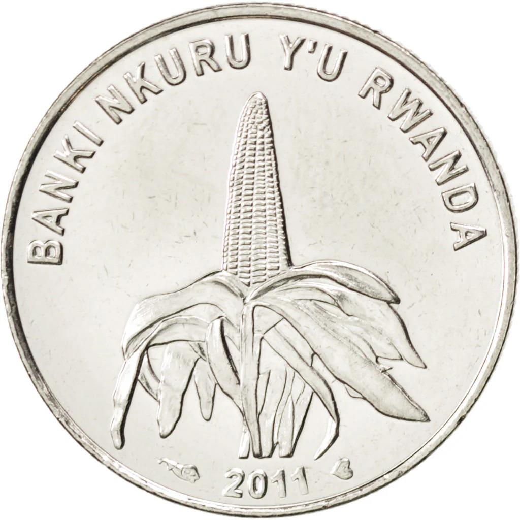 Rwanda | 50 Amafaranga Coin | Maize | Km:36 | 2009 - 2011